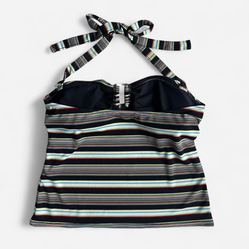 Y2K/90s Vintage Kenneth Cole Reaction Striped Halter Top - Picture 2 of 7